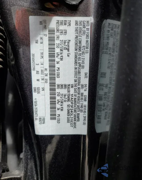 2016 Ford Focus Se from USA, damaged, VIN 1FADP3F24GL318337